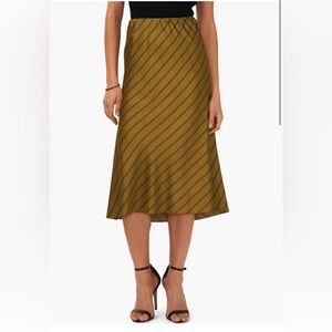 Halogen Striped Midi Skirt